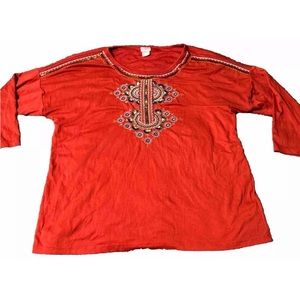 Chico’s 2R Large Dark Orange T Shirt
